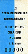Kroderbanen Snarum Honnor s