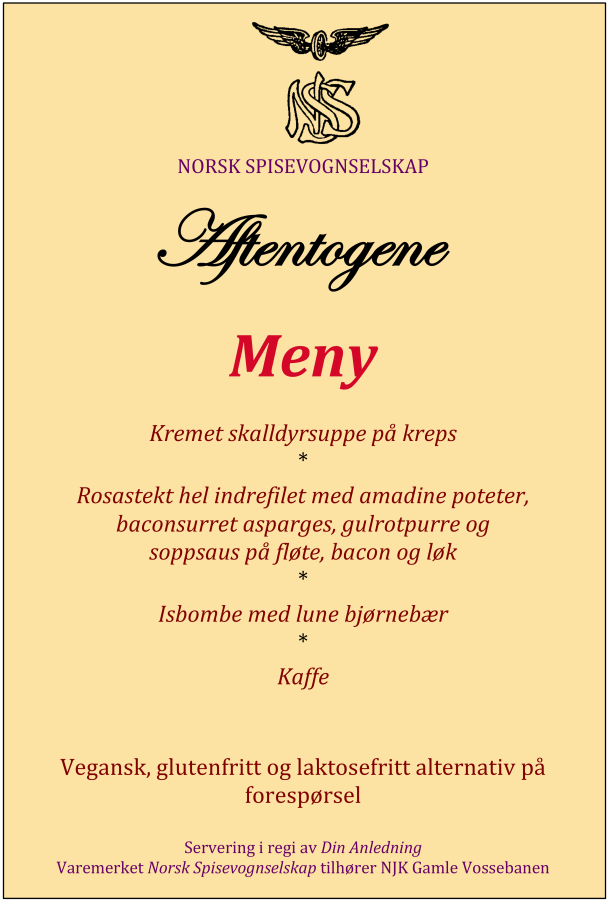 Meny Aftentogene