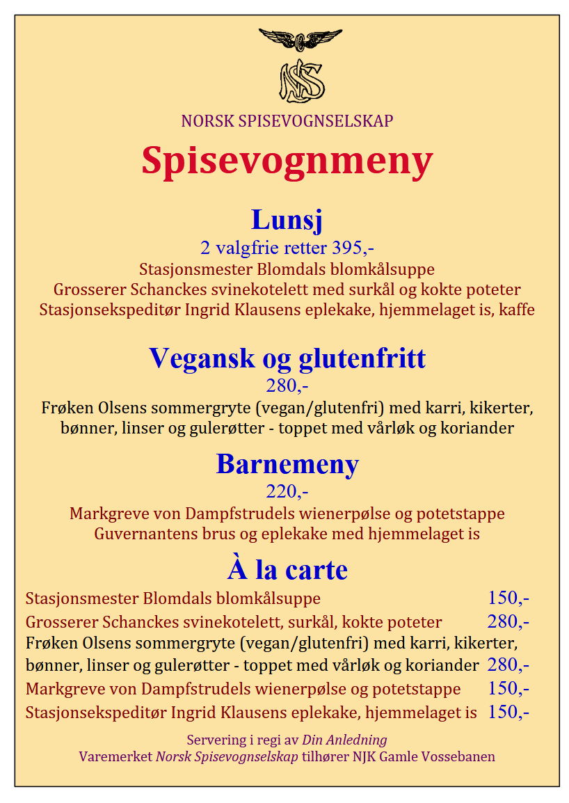 Spisevognmeny 2022