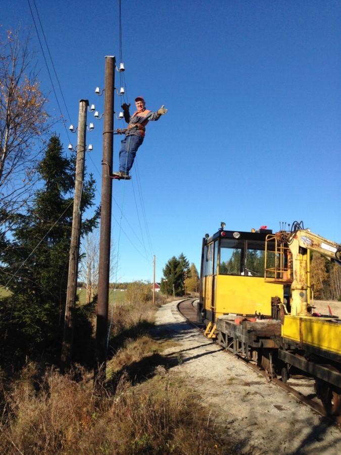 Telefon stolpe utskifting