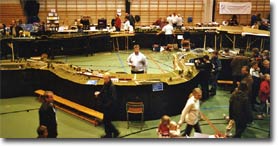 Klubbens modulanlegg på modelljernbanemessen